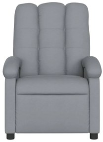 Poltrona de massagens reclinável elétrica tecido cinzento-claro