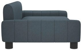 Cama para cães 90x53x30 cm tecido cinzento-escuro
