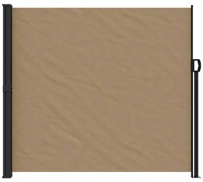 Toldo lateral retrátil 180x300 cm cinzento-acastanhado