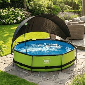 Piscina redonda Lime ø300x76cm com bomba de filtragem e cobertura - Verde