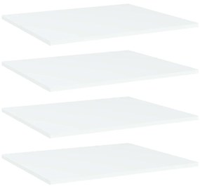 vidaXL Prateleiras para estante 4 pcs derivados de madeira branco