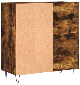 Armário p/ discos 84,5x38x89 cm deriv. madeira carvalho fumado
