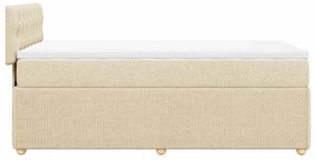 Cama com molas/colchão 80x200 cm tecido cor crème