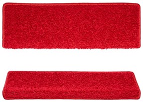 Tapete/carpete para degraus 15 pcs 65x21x4 cm vermelho