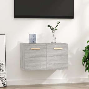 vidaXL Armário parede 60x36,5x35 cm derivados de madeira cinza sonoma