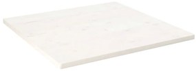 Tampo de mesa quadrado 90x90x2,5 cm pinho maciço branco