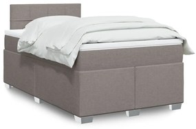 Cama boxspring c/ colchão 120x190cm tecido castanho-acinzentado