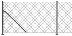 Cerca de arame com flange 0,8x25 m antracite