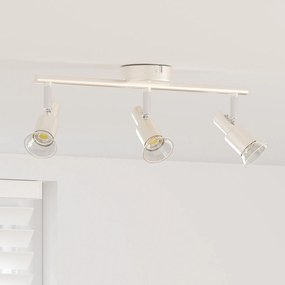 vidaXL Spotlight de Teto 3 Vias Ajustáveis Níquel Escovado GU10