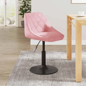 vidaXL Cadeira de jantar veludo rosa