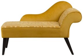 Sofá chaise-longue amarelo versão à direita 90 x 52 cm BIARRITZ Beliani