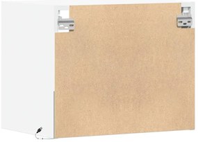 Mesas de cabeceira de parede com luzes LED 2 pcs branco