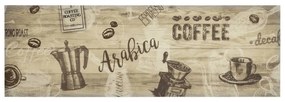 Tapete de cozinha lavável 60x180 cm veludo padrão café castanho