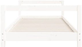 Estrutura de cama infantil 80x160 cm pinho maciço branco
