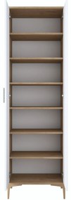 Hall Stand EA116 – Walnut White – 60x198,6x37,5 cm