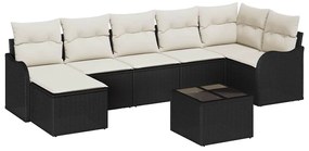 Conjunto de Sofá de Jardim vidaXL de 7 Peças com Almofadas Vime Sintét