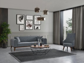Sofá-Cama de 3 Lugares Cofi – Cinzento Claro – 222x90x80 cm