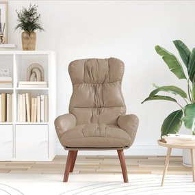 Cadeira Relaxante vidaXL Cappuccino em Couro Sintético