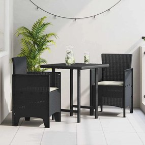 vidaXL Cadeiras de Jardim com Almofadas 2 pcs Antracite Rattan Plástico