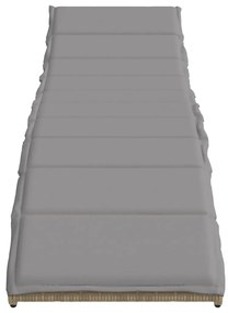 Espreguiçadeiras com mesa 2 pcs vime PE bege
