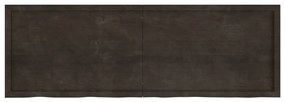 Bancada p/ WC 180x60x(2-6)cm madeira tratada maciça castanho