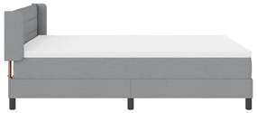 Cama Box com Colchão – Cinza Claro, 160 x 200 cm – Tecido