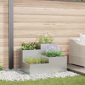 Jardineira vidaXL 80x80x60 cm Aço Galvanizado