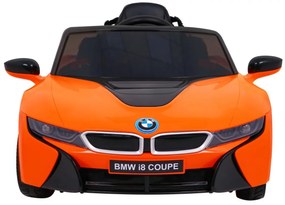 Carro elétrico para Crianças 12V BMW I8 LIFT Rodas de EVA, Assento de couro Laranja