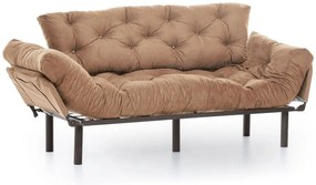 Sofá-Cama 3 Lugares Nitta – Castanho Claro – 185 x 85 x 70 cm