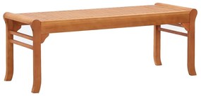 vidaXL Banco de jardim 2 lugares 120 cm madeira de eucalipto maciça