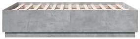 Estrutura de cama 120x190 cm derivados de madeira cinza cimento