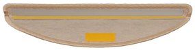 Tapetes escada adesivos aspeto sisal 30pcs 56x17x3cm bege-claro