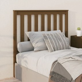 vidaXL Cabeceira de cama 106x6x101 cm pinho maciço castanho mel