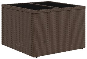 Conjunto de Sofá Jardim de 7 Peças com Almofadas Castanho Rattan Poly,
