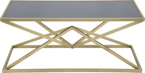 MESA DE CENTRO PIRAMID 110X60X45 CM DOURADO E PRETO