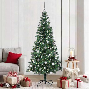 vidaXL ÁrvoredeNatalArtificial Verde 210cm PVC
