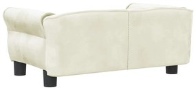 Cama para cães 70x45x30 cm veludo cor creme