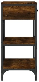 Mesa consola 75x34,5x75 cm derivados de madeira carvalho fumado