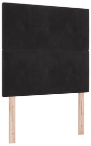 Camas Box Spring com Colchão vidaXL Preto 120x200 cm Veludo
