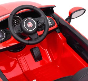 Carro elétrico de criança Fiat 500 vermelho