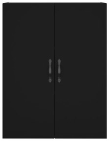 Armário alto 69,5x34x180 cm derivados de madeira preto