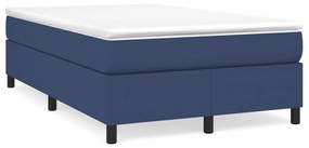 Cama boxspring com colchão 120x190 cm tecido azul