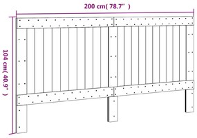 Cabeceira 200x104 cm madeira de pinho maciça