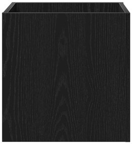 Caixa de Plantas vidaXL Carvalho Preto 40x40x40 cm Madeira Engenharia