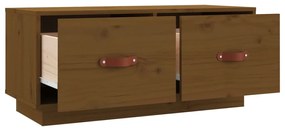 Móvel de TV 80x34x35 cm madeira de pinho maciça castanho mel