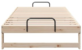 Estrutura de Cama com Alças Castanho 100 x 200 cm