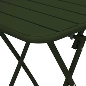 Mesa de Jardim Verde Escura Rebatível 55x55x73 cm - Aço