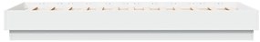 Estrutura de cama com luzes LED 75x190 cm branco