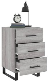 Mesa de cabeceira 40x40x66 cm derivados madeira cinzento sonoma