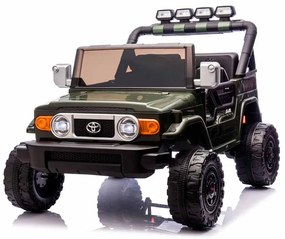 Carro elétrico para crianças Toyota FJ Cruiser XXL 24V 4x4, licença oficial (dois lugares), bateria de lítio portátil, chassis alto, suspensão traseir